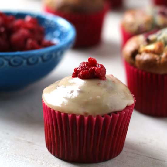 White Chocolate & Raspberry Cupcake
