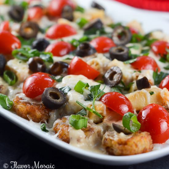 Chicken Alfredo Italian Totchos