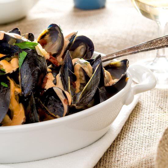 Tomato and Fennel Mussels