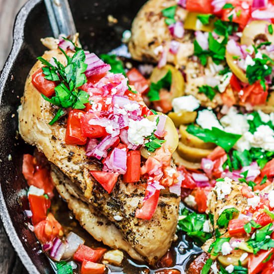 One-Skillet Mediterranean Chicken