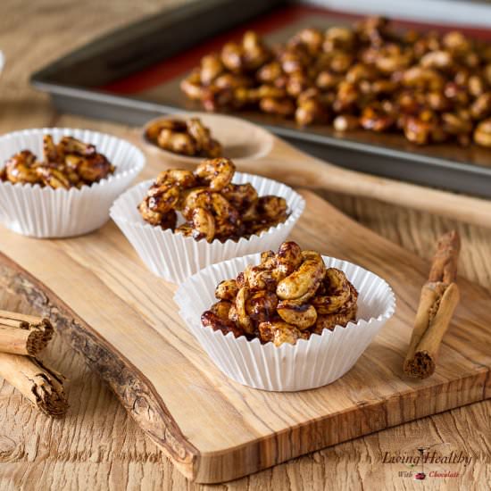 Cinnamon Sugar Candied Cashews