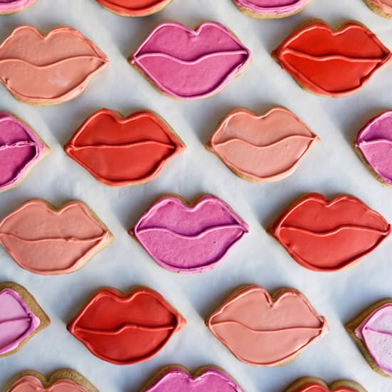 Lip-Shaped Sugar Cookies
