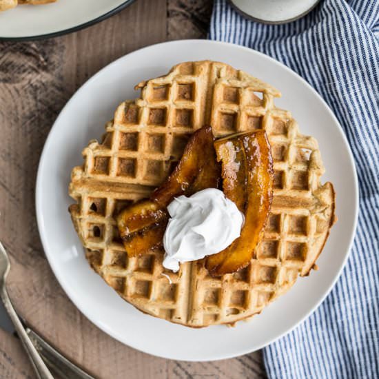 Gluten-Free Bananas Foster Waffles