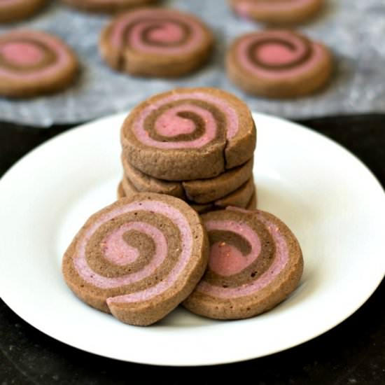 Chocolate Raspberry Pinwheel Cookie