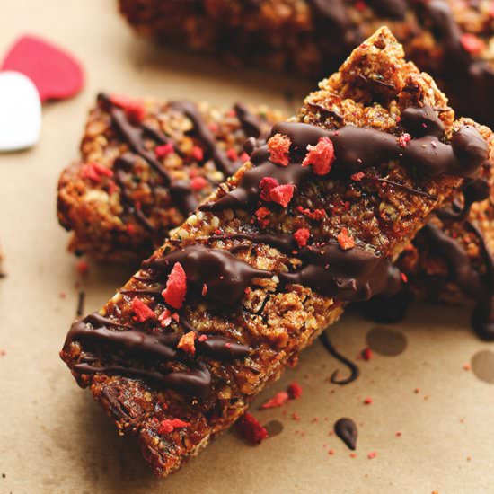 Easy Vegan Chocolate Granola Bars