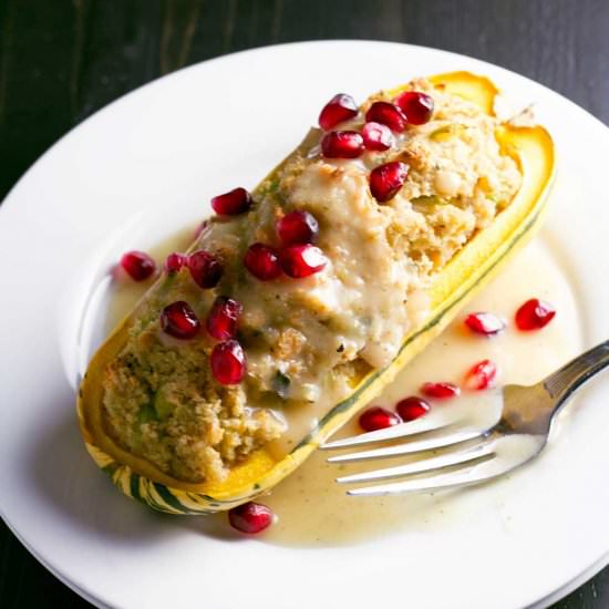 Cornbread Dressing Stuffed Squash