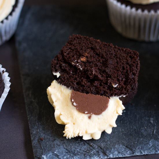 Peanut Butter Chocolate Cupcakes