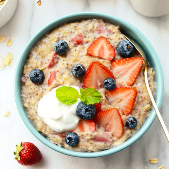 Strawberries and Cream Oatmeal