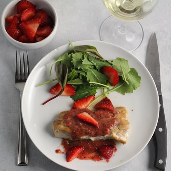 Mahi Mahi with Strawberry Sauce