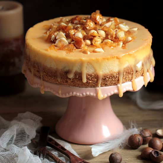 Caramel Macadamia Nut Cheesecake