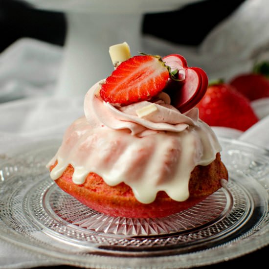 Rose Velvet Bundt Cakes