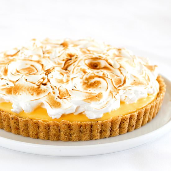 Lime Curd & Meringue Tart
