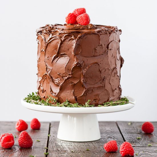Chocolate Raspberry Layer Cake