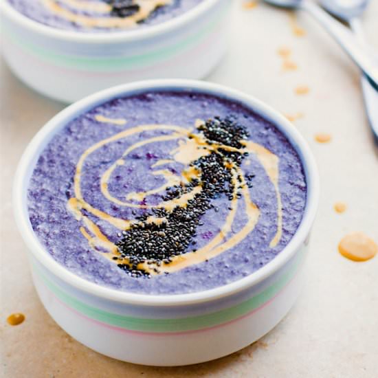 Frozen PB Superfood Smoothie Bowls