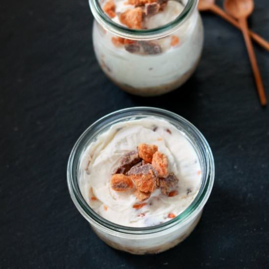 No Bake Butterfinger Cheesecake