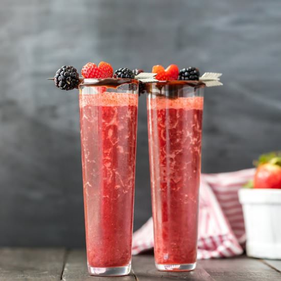 Chocolate Strawberry Wine Smoothie