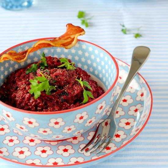 Risotto with beetroot