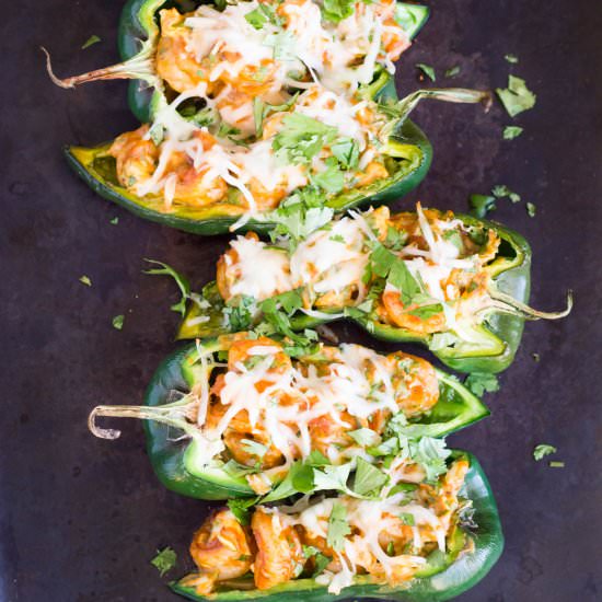 Shrimp Stuffed Poblanos