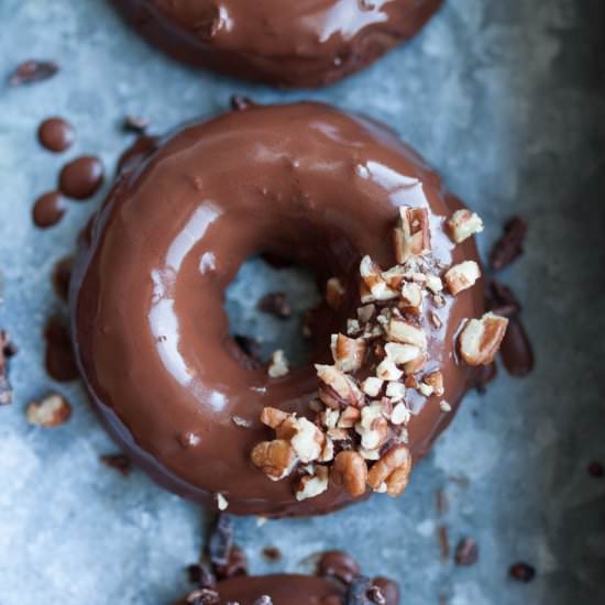 Chocolate Banana Bread Doughnuts