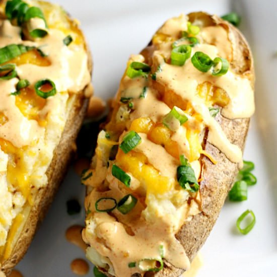 Baked Potatoes w/ Magic Sauce