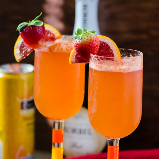 Strawberry Blood Orange Mimosa
