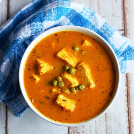Matar Paneer Curry