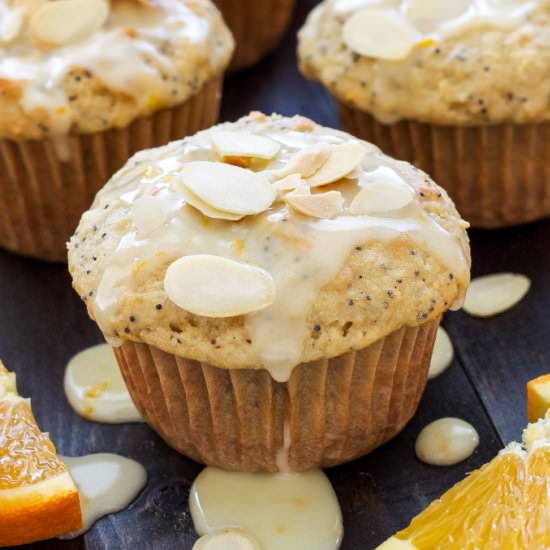 Orange Almond Poppy Seed Muffins