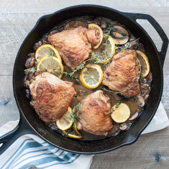 Skillet Chicken with Mushrooms