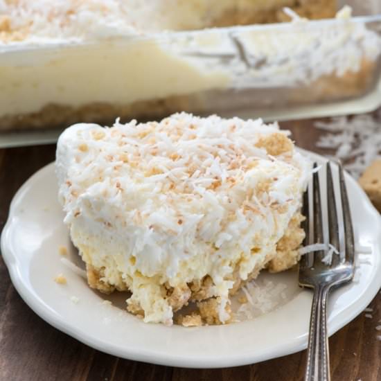 Coconut Cheesecake No Bake Dessert