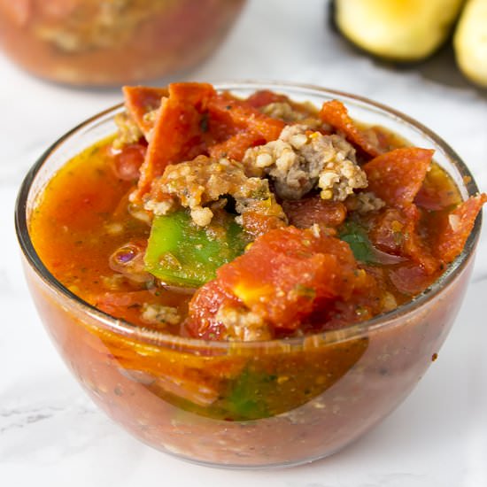 Crock Pot Pizza Soup