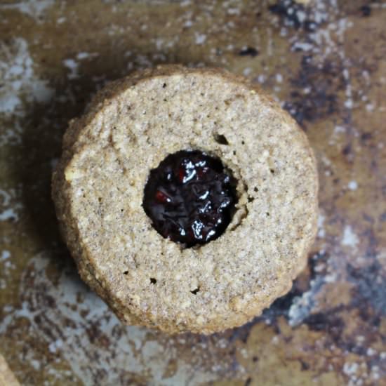 Buckwheat Linzer Cookies