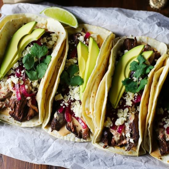 Braised Beef Tacodillas