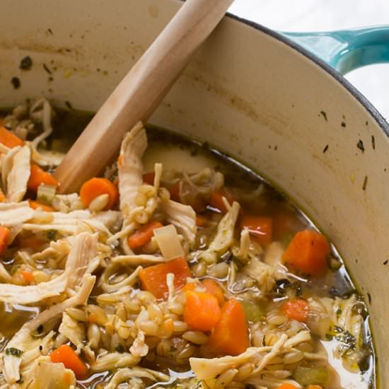 Hearty Chicken & Barley Soup
