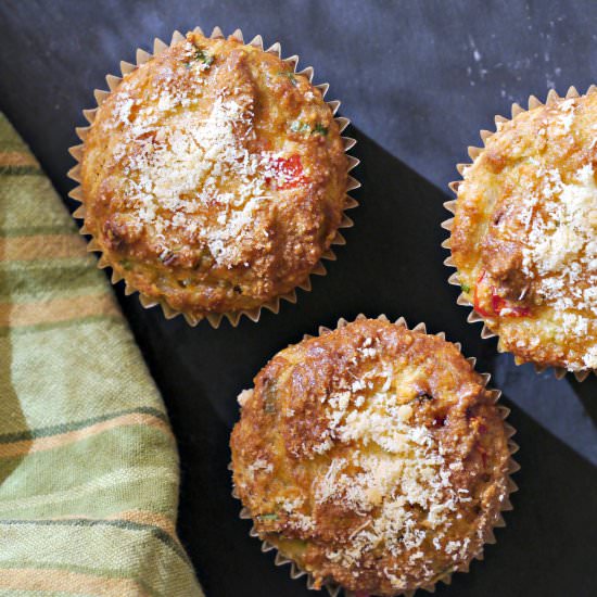 Vegetarian Pizza Muffins