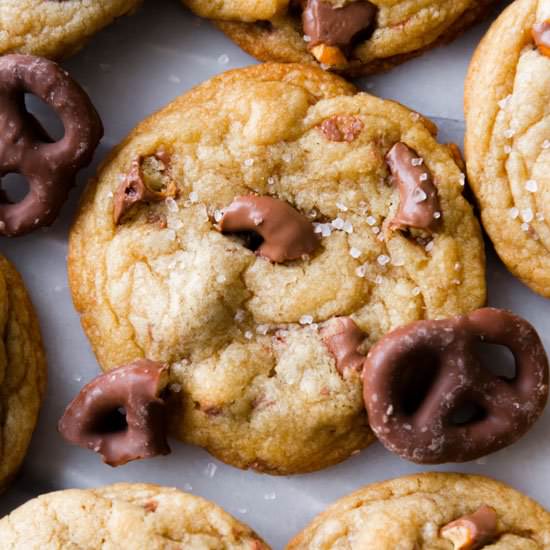 Chocolate Covered Pretzel Cookies