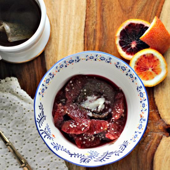 Teff Porridge with Blood Orange