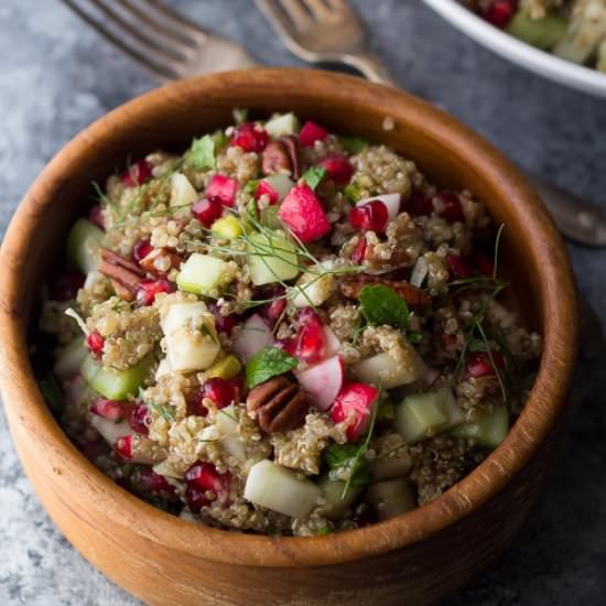Pomegranate Fennel Quinoa Salad