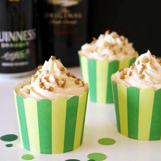 Stout & Irish Cream Cupcakes