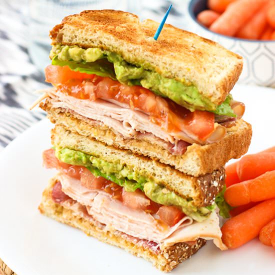 Hummus Avocado Turkey Club
