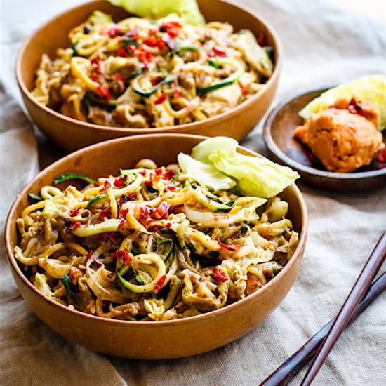 Cashew Satay Spiralized Stir Fry