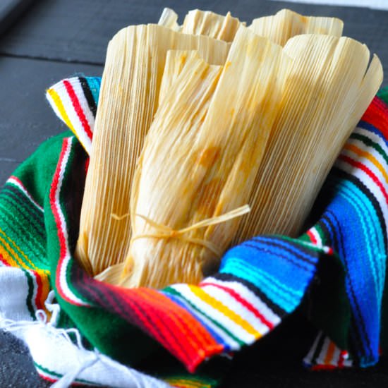 Vegan Red Chile Jackfruit Tamales