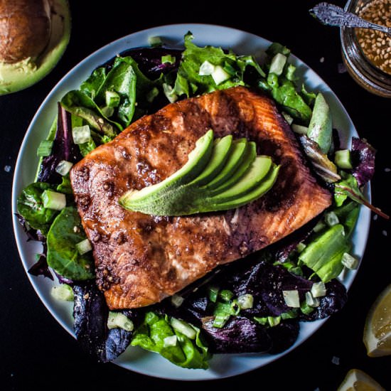 Salmon Sesame Seed Salad