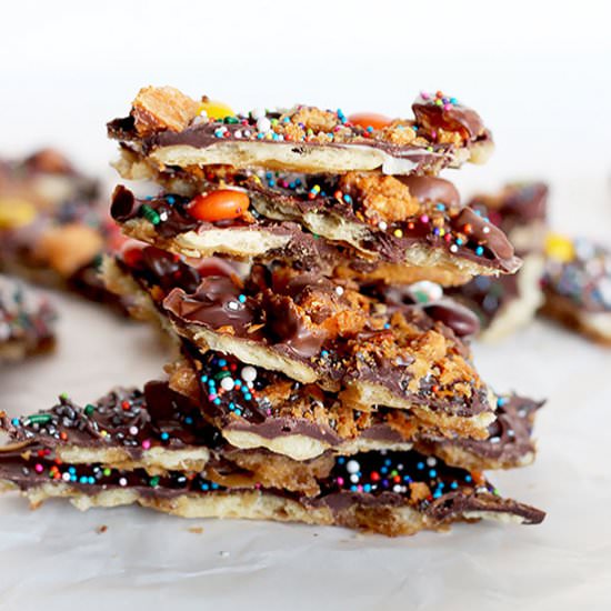 Leftover Halloween Candy Saltine Ba