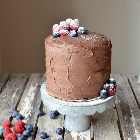 Chocolate Mousse Towering Cake