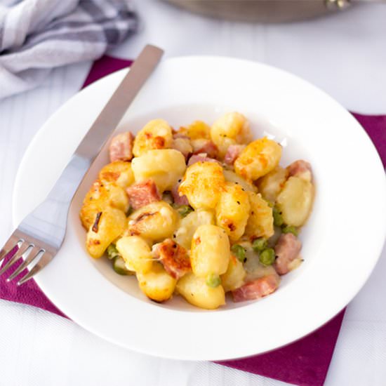 One Pot Ham & Cheese Gnocchi