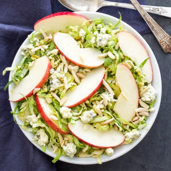 Apple Almond Brussels Sprout Salad