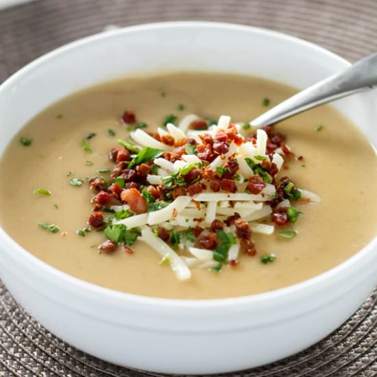 Potato Soup with Crispy Pancetta