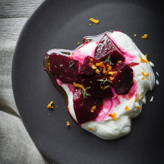 Roasted Beets + Yogurt