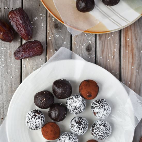 Coconut Date Brownie Bites