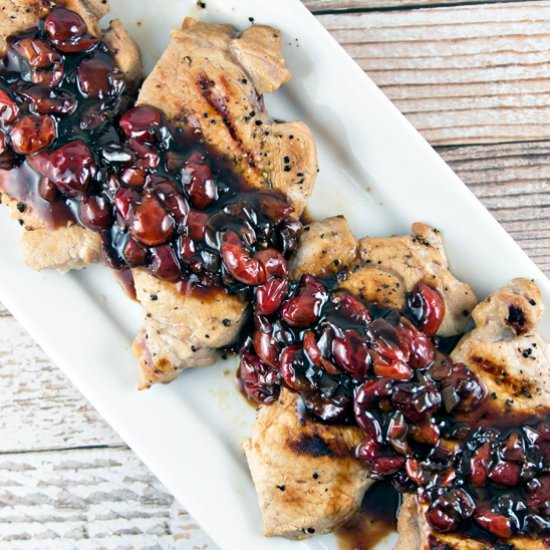 Pork Chops with Sour Cherry Sauce